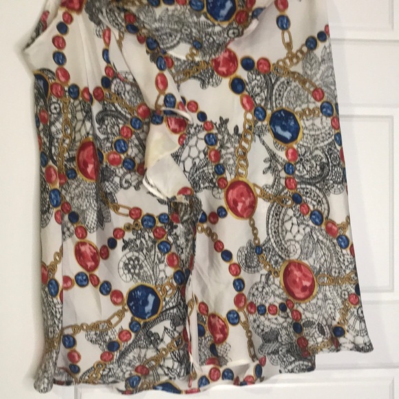🆕Ruffle trim Silk women’s Top Sunny Leigh Size  XL - Picture 8 of 11